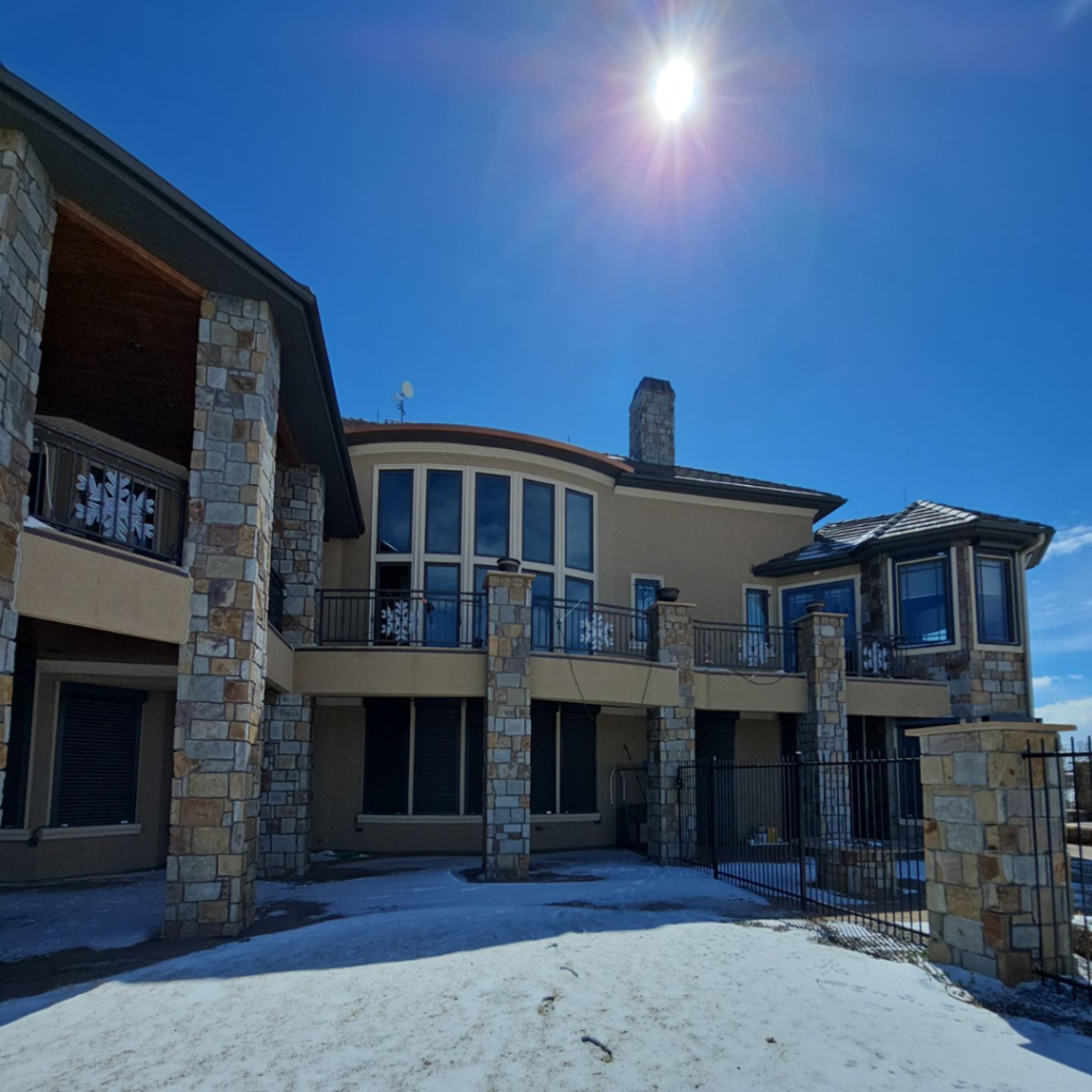 Back of home in castle rock, colorado.