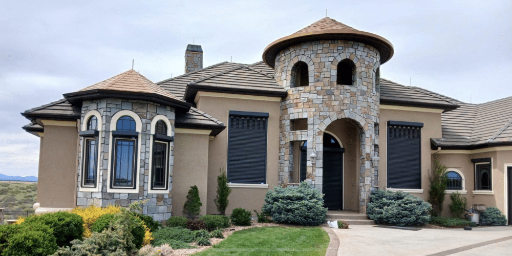 Beautiful stucco and stone home in castle rock, co.