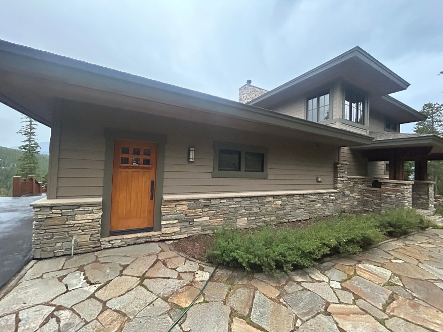 Breckenridge wood sided home with rhino shield ceramic exterior paint