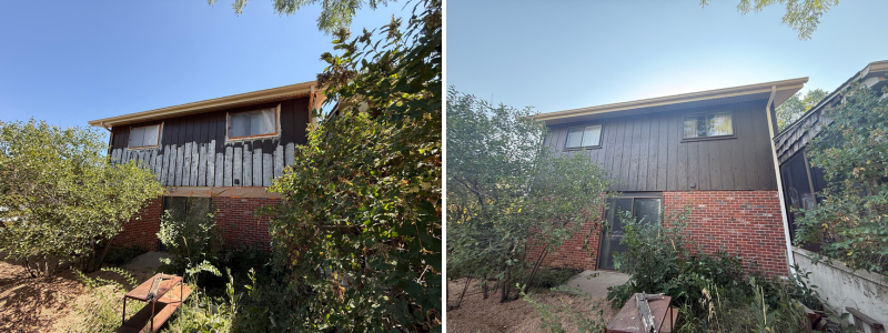 Beautiful Transformation In Greenwood Village, Co Greenwood village, co house before and after rhino shield exterior coating.